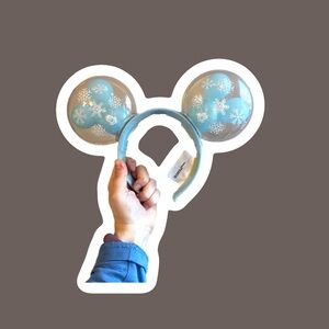 Disney Parks Snowflake Blue Mickey Balloon Light Up Ears